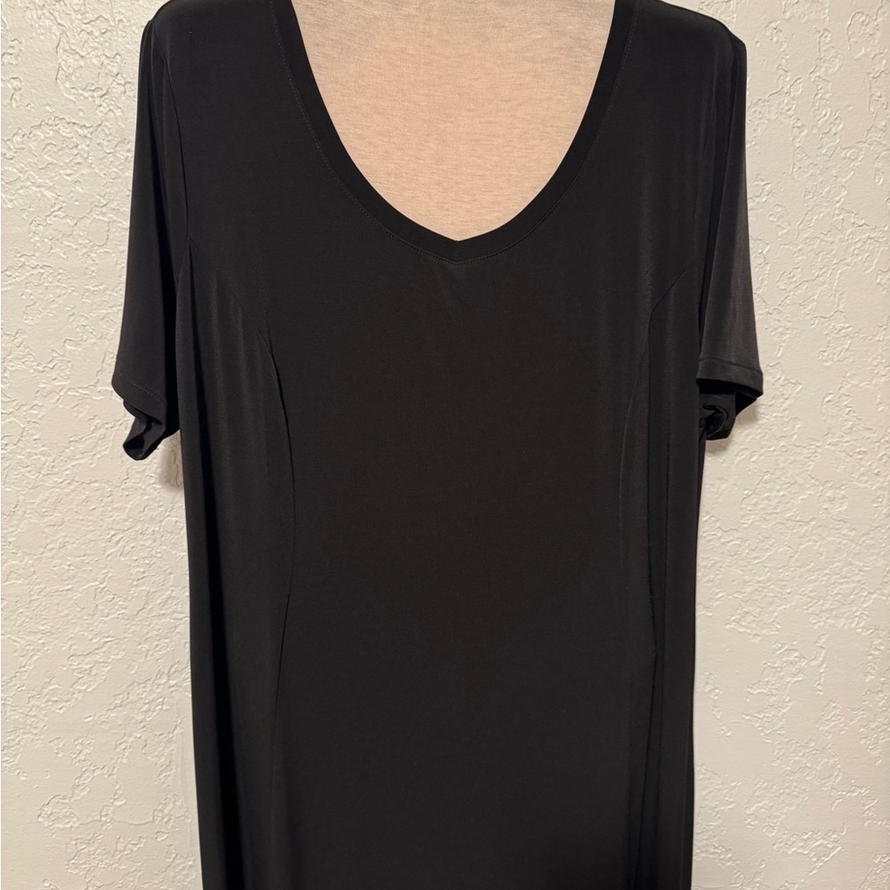 Chico’s timeless Black Maxi Dress with slit - Picture 3 of 6